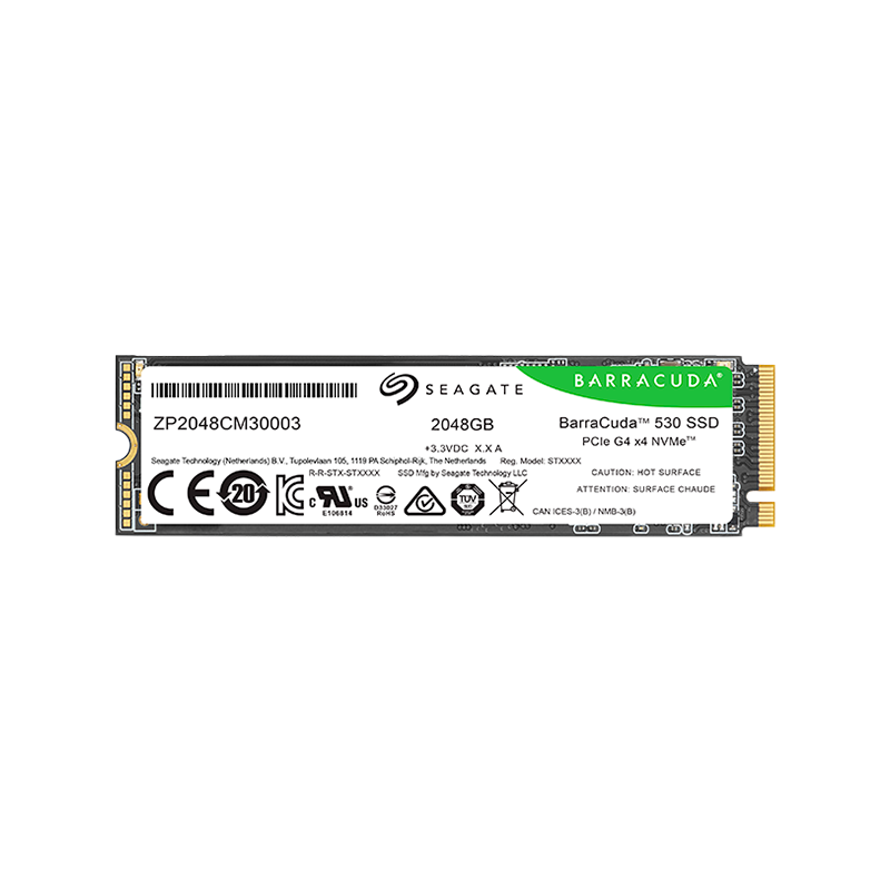 SSD SEAGATE BarraCuda 530 2.048TB M.2 2280-S2 PCIe Gen4 x4 NVMe 2.0, Read/Write: 7400/6400 MBps, TBW 1200 SSD SEAGATE BarraCuda 530 2.048TB M.2 2280-S2 PCIe Gen4 x4 NVMe 2.0, Read/Write: 7400/6400 MBps, TBW 1200