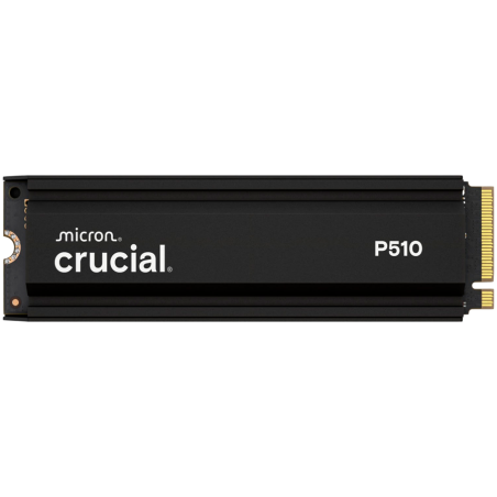 Crucial P510 1TB PCIe Gen5 NVMe 2280 M.2 SSD with heatsink