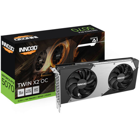 INNO3D NVIDIA RTX 5070 X2 OC 12GB GDDR7 192bit, 2542MHz / 28Gbps, 3x DP, 1x HDMI, 2 fans 2 slot