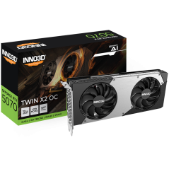 INNO3D NVIDIA RTX 5070 X2 12GB GDDR7 192bit, 2542MHz / 28Gbps, 3x DP, 1x HDMI, 2 fans 2 slot