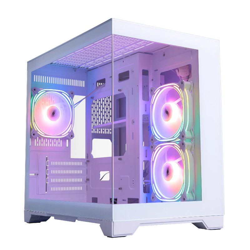 1stPlayer кутия Case mATX - MV6-TP White - 3 fans included 1stPlayer кутия Case mATX - MV6-TP White - 3 fans included