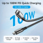 Vention кабел USB2.0 Type-C/Type-C 100W, LED display 2m - CTKBH Vention кабел USB2.0 Type-C/Type-C 100W, LED display 2m - CTKBH