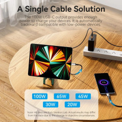 Vention кабел USB2.0 Type-C/Type-C 100W, LED display 2m - CTKBH