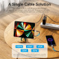 Vention кабел USB2.0 Type-C/Type-C 100W, LED display 2m - CTKBH Vention кабел USB2.0 Type-C/Type-C 100W, LED display 2m - CTKBH