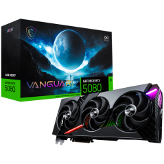 MSI Video Card NVIDIA GeForce RTX 5080 16G VANGUARD OC, 16GB GDDR7, 256-bit, 2715 MHz Boost, 10752 CUDA Cores, PCIe 5.0, 3x DP 2