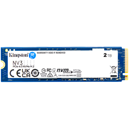 Kingston 2TB NV3 SSD M.2 2230 PCIe 4.0 NVMe, Read: 6,000/ Write: 5,000MB/s