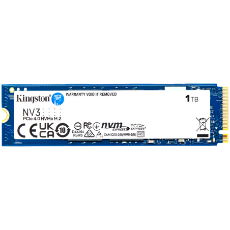 Kingston 1TB NV3 SSD M.2 2230 PCIe 4.0 NVMe, Read: 6,000/ Write: 4,000MB/s