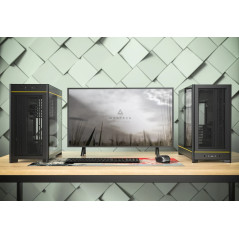 Montech кутия Case ATX - HS01 PRO (W) - 5 x 120 mm ARGB Fans, USB-C, Black