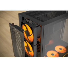 Montech кутия Case ATX - HS01 PRO (W) - 5 x 120 mm ARGB Fans, USB-C, Black