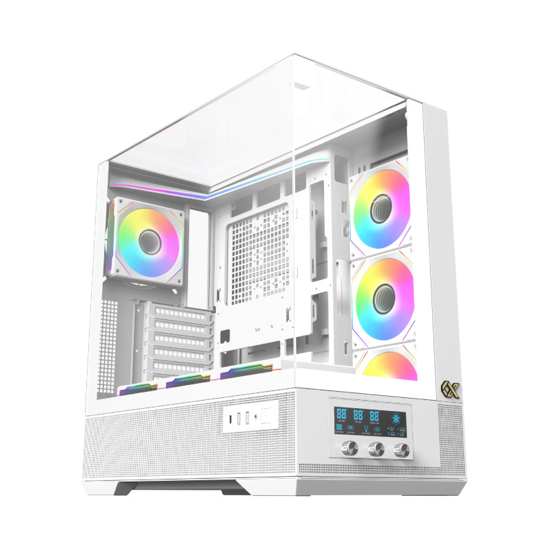 Xigmatek кутия Case EATX - Vision Arctic - 7 ARGB Fans, LCD Display Panel, Smart Fan Control Xigmatek кутия Case EATX - Vision Arctic - 7 ARGB Fans, LCD Display Panel, Smart Fan Control