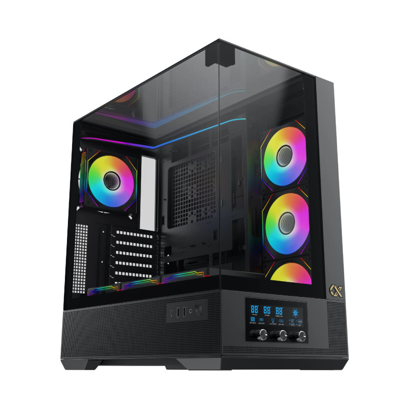 Xigmatek кутия Case EATX - Vision - 7 ARGB Fans, LCD Display Panel, Smart Fan Control Xigmatek кутия Case EATX - Vision - 7 ARGB Fans, LCD Display Panel, Smart Fan Control