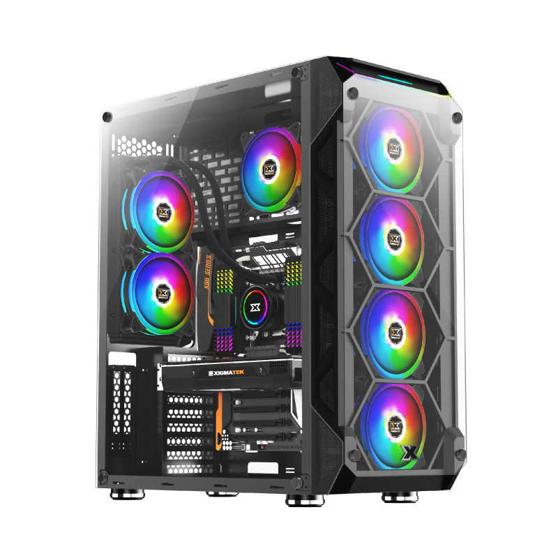 Xigmatek кутия Case EATX - Overtake - 6 ARGB Fans Xigmatek кутия Case EATX - Overtake - 6 ARGB Fans