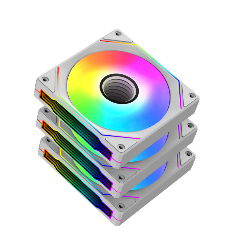 Xigmatek Комплект вентилатори Fan Pack 3-in-1 3x120mm - Infinity G20A Arctic - Infinity Mirror, A-RGB Xigmatek Комплект вентилатори Fan Pack 3-in-1 3x120mm - Infinity G20A Arctic - Infinity Mirror, A-RGB