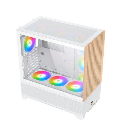 Xigmatek кутия Case EATX - Endorphin WD Arctic, Addressable RGB, Wood