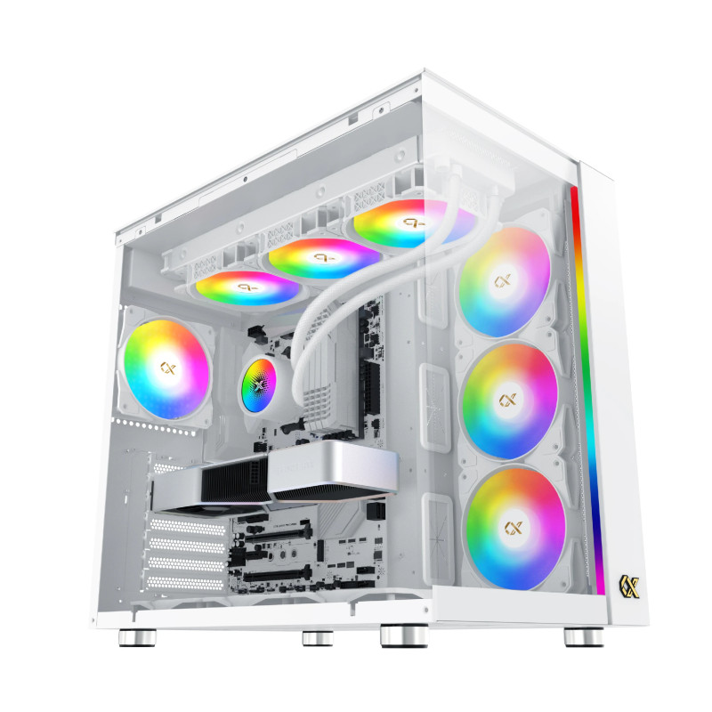 Xigmatek кутия Case EATX - AQUA ULTRA AIR Arctic - 7 ARGB Fans