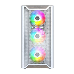 Montech кутия Case ATX - XR Wood (W) - 4 x 120 mm ARGB Fans, Wood, USB-C, White