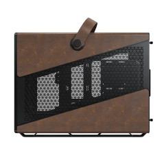 Montech кутия Case mATX - Heritage PRO (B) - USB-C, Leather, 4 x 120 mm Fans