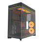Montech кутия Case ATX - HS02 PRO (B) - 5 x 120 mm ARGB Fans, USB-C, Black