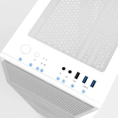 Zalman кутия Case ATX - i3 NEO ARGB White - Mesh, aRGB, Tempered Glass