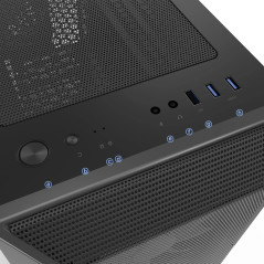 Zalman кутия Case ATX - i3 NEO ARGB Black - Mesh, aRGB, Tempered Glass