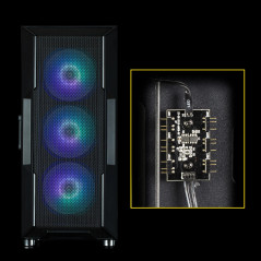 Zalman кутия Case ATX - i3 NEO ARGB Black - Mesh, aRGB, Tempered Glass