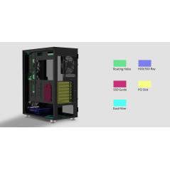 Zalman кутия Case ATX - i3 NEO ARGB Black - Mesh, aRGB, Tempered Glass