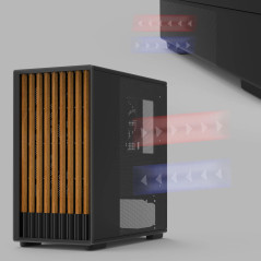 Zalman кутия Case mATX - P10 NAMU BLACK - Wood, USB-C