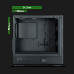 Zalman кутия Case mATX - P10 NAMU BLACK - Wood, USB-C