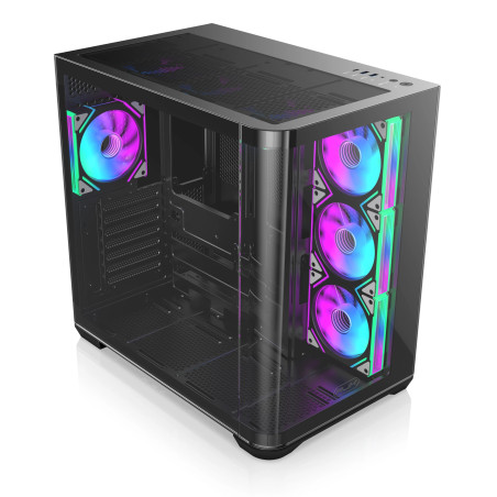 Raijintek кутия Case EATX - ATREUS BT7 Black - 7 x 120 mm Infinity Mirror ARGB Fans included