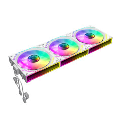 Gamemax Комплект вентилатори Fan Pack 3-in-1 3x120mm - FN12A-S3I-RW White, Reverse, Daisy-Chain, Addressable RGB