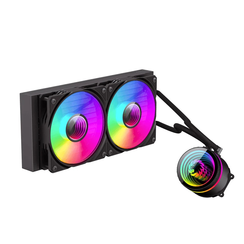 Gamemax водно охлаждане Water Cooling IceBurg 240 Infinity Black - Infinity Mirror, Addressable RGB Gamemax водно охлаждане Water Cooling IceBurg 240 Infinity Black - Infinity Mirror, Addressable RGB