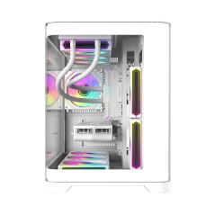 Gamemax кутия Case mATX - HYPE-M White - 3 x 120 mm Addressable RGB fans
