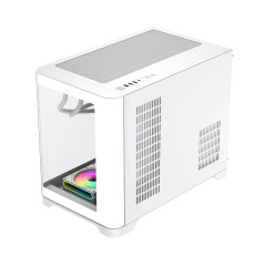Gamemax кутия Case mATX - HYPE-M White - 3 x 120 mm Addressable RGB fans