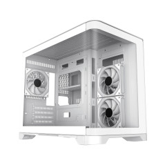 Gamemax кутия Case mATX - HYPE-M White - 3 x 120 mm Addressable RGB fans