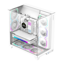 Gamemax кутия Case ATX - Infinity Pro White - 5 x 120 mm Addressable RGB fans