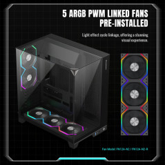 Gamemax кутия Case ATX - Infinity Pro Black - 5 x 120 mm Addressable RGB fans
