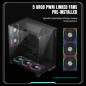 Gamemax кутия Case ATX - Infinity Pro Black - 5 x 120 mm Addressable RGB fans Gamemax кутия Case ATX - Infinity Pro Black - 5 x 120 mm Addressable RGB fans