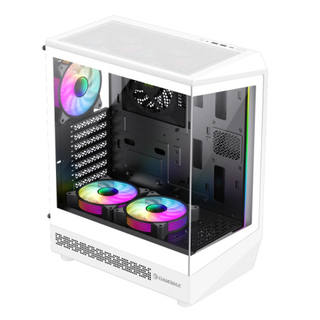 Gamemax кутия Case ATX - Vista COC AW - 5 x 120 mm A-RGB Fans, MB Plate COC Fan