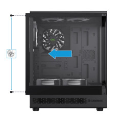 Gamemax кутия Case ATX - Vista COC AB - 5 x 120 mm A-RGB Fans, MB Plate COC Fan