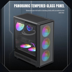 Gamemax кутия Case ATX - Storm 2 AB - 6 x 120 mm Addressable RGB fans