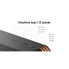 1stPlayer кутия Case ATX - VT7-BK - USB-C, Mesh, A-RGB
