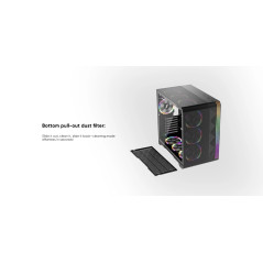 1stPlayer кутия Case ATX - VT7-BK - USB-C, Mesh, A-RGB