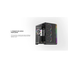 1stPlayer кутия Case ATX - VT7-BK - USB-C, Mesh, A-RGB