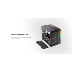 1stPlayer кутия Case mATX - VT6-BK - Mesh, A-RGB