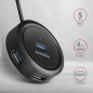 AXAGON HUE-P1A 4x USB3.2 Gen 1 ROUND hub, micro USB power IN, 30cm USB-A cable AXAGON HUE-P1A 4x USB3.2 Gen 1 ROUND hub, micro USB power IN, 30cm USB-A cable