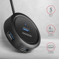 AXAGON HUE-P1A 4x USB3.2 Gen 1 ROUND hub, micro USB power IN, 30cm USB-A cable AXAGON HUE-P1A 4x USB3.2 Gen 1 ROUND hub, micro USB power IN, 30cm USB-A cable