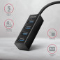AXAGON HUE-M1A 4x USB3.2 Gen 1 MINI hub, metal, 20cm USB-A cable AXAGON HUE-M1A 4x USB3.2 Gen 1 MINI hub, metal, 20cm USB-A cable