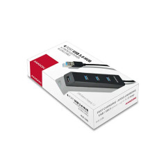 AXAGON HUE-S2BL 4x USB3.0 Charging Hub 1.2m Cable, MicroUSB Charging