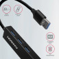 AXAGON HMA-GL3A 3x USB-A + GLAN, USB3.2 Gen 1 hub, metal, 20cm USB-A cable AXAGON HMA-GL3A 3x USB-A + GLAN, USB3.2 Gen 1 hub, metal, 20cm USB-A cable