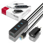 AXAGON HUE-S2BP 4x USB3.0 Charging Hub 1.2m Cable, MicroUSB Charging, Incl. AC Adapter AXAGON HUE-S2BP 4x USB3.0 Charging Hub 1.2m Cable, MicroUSB Charging, Incl. AC Adapter